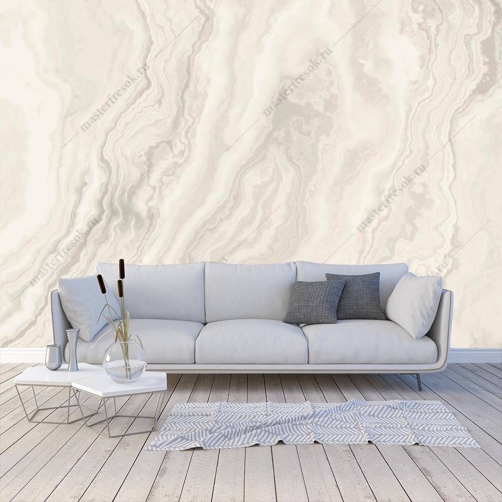 Фотообои Флюид арт мрамор белый  9-1016