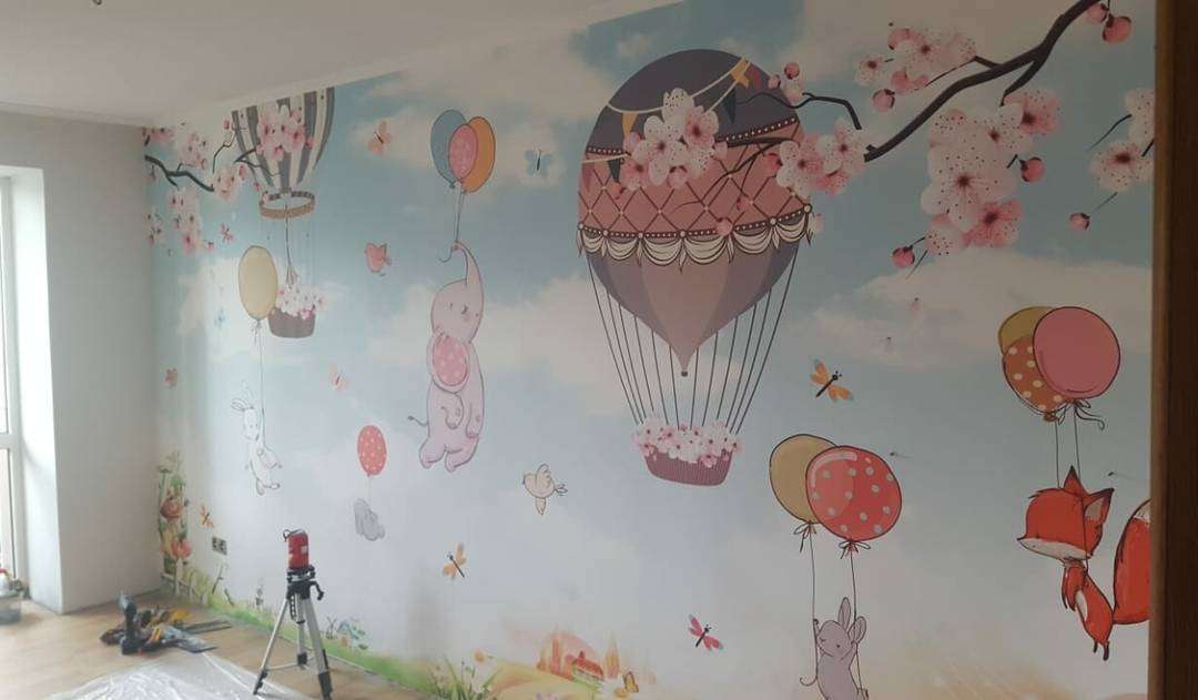 Фотообои в интерьере слоник на шаре  12-956 фото