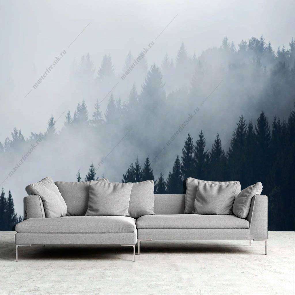 Фотообои в интерьере утро в тумане  9-1168 фото