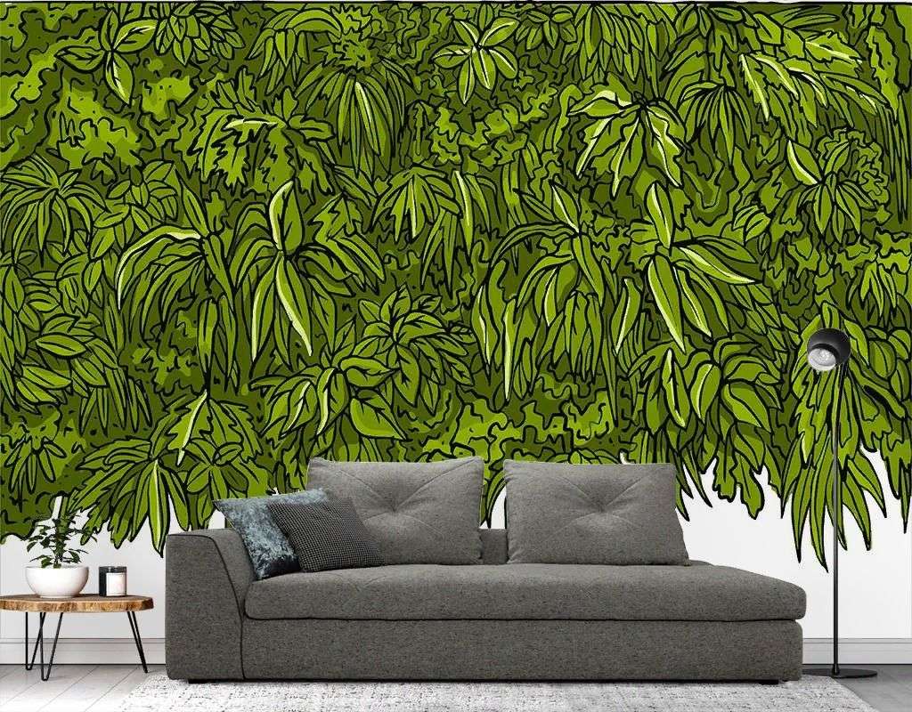 Фотообои в интерьере тропики фон    14-777 фото