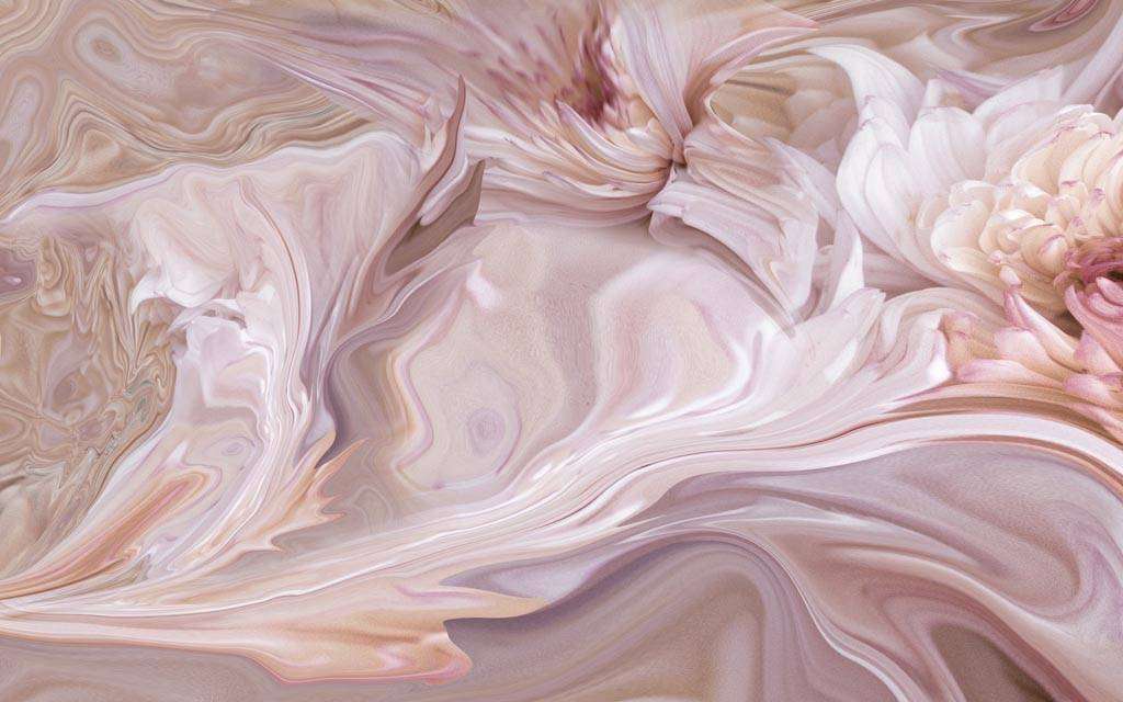 Фотообои в интерьере розовый шелк  13-308 фото