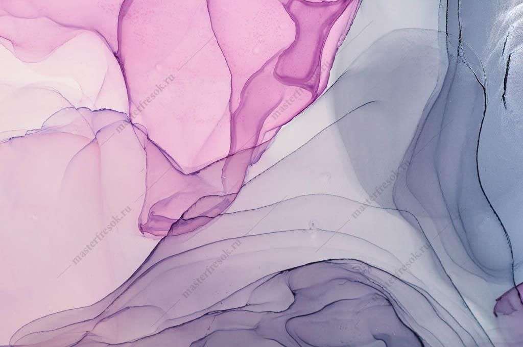Фотообои в интерьере флюид арт сиреневый  9-1028 фото