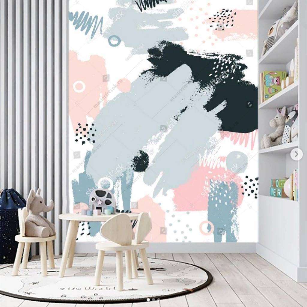 Фотообои в интерьере абстракция на белом фоне  9-1127 фото