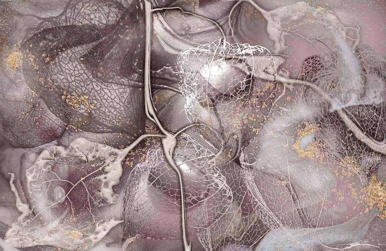 Фотообои в интерьере физалис акварелью  13-205 фото