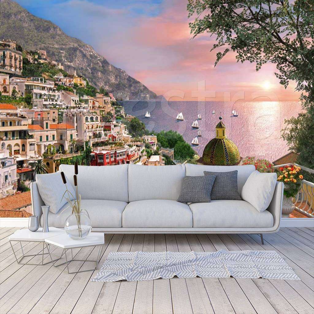 Фотообои Закат в Италии  8-066