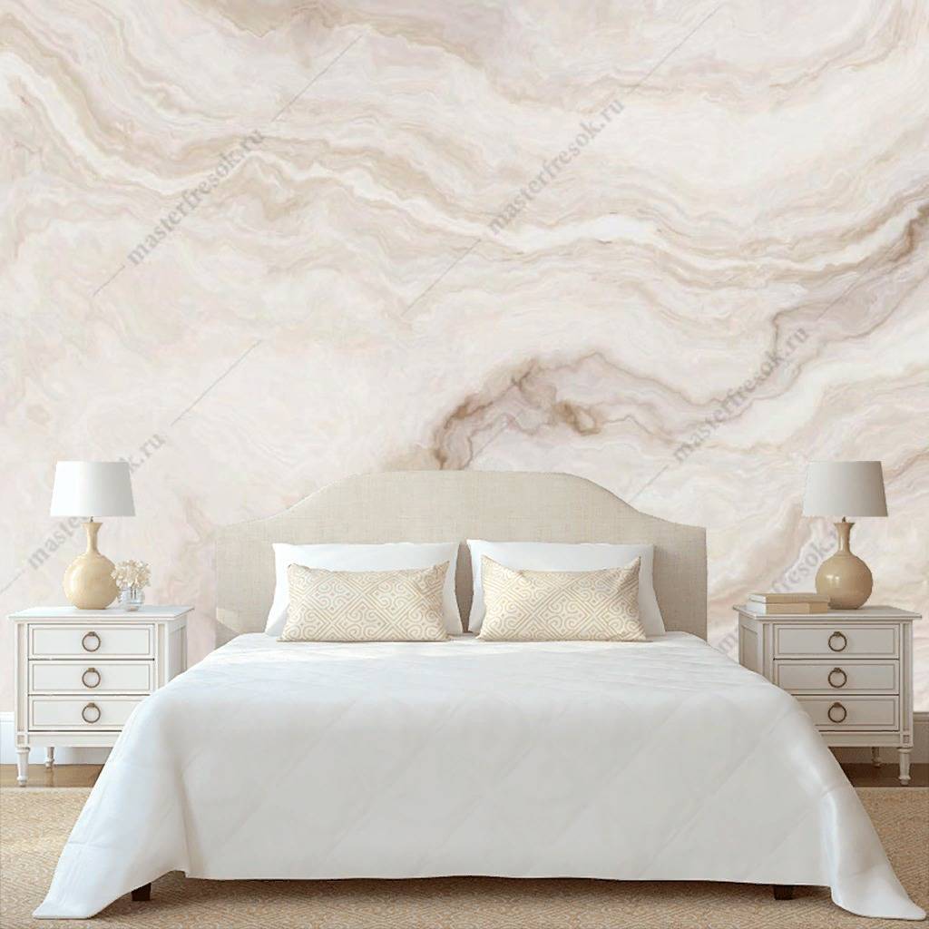 Фотообои Флюид арт светло бежевый  9-1014