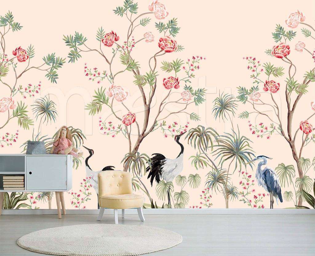 Фотообои в интерьере растения в джунглях  12-490 фото