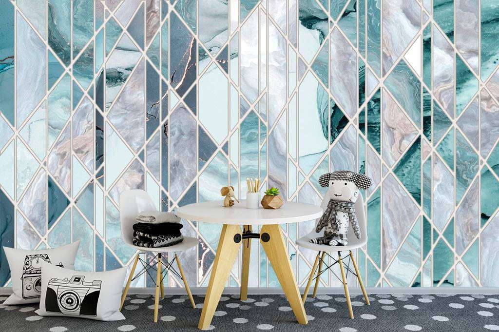 Фотообои в интерьере освежающая абстракция  13-080 фото