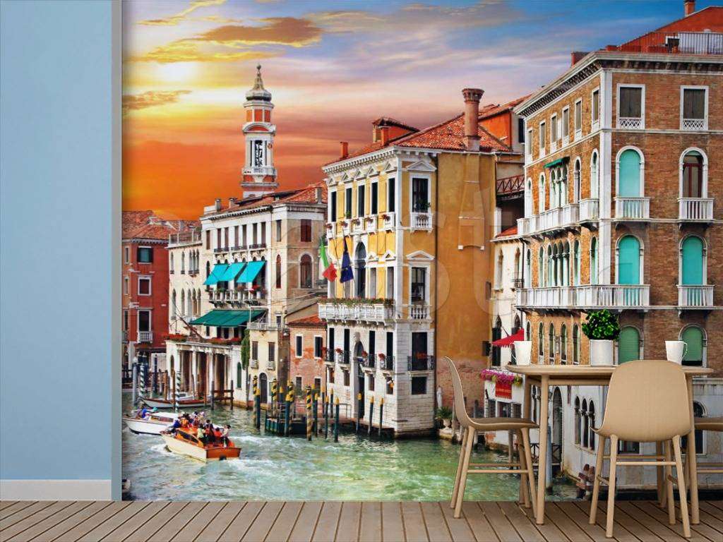 Фотообои Улочки вечерней Венеции  4-246