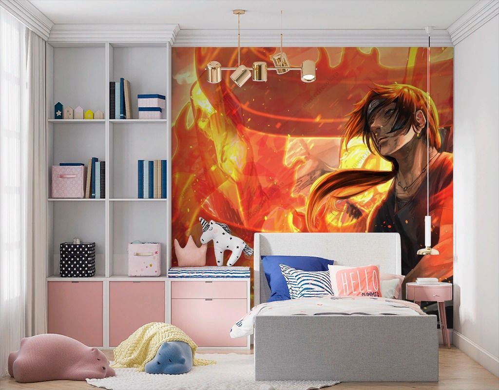 Фотообои Итачи Учиха огонь  12-1348