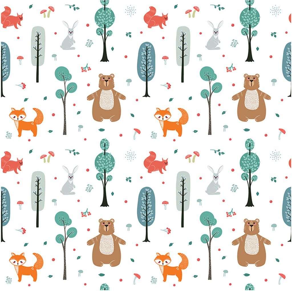 Фотообои в интерьере мишки и деревья  12-685 фото