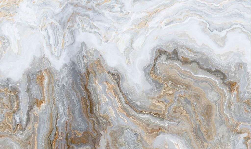 Фотообои в интерьере серый мрамор с золотыми прожилками  9-1082 фото