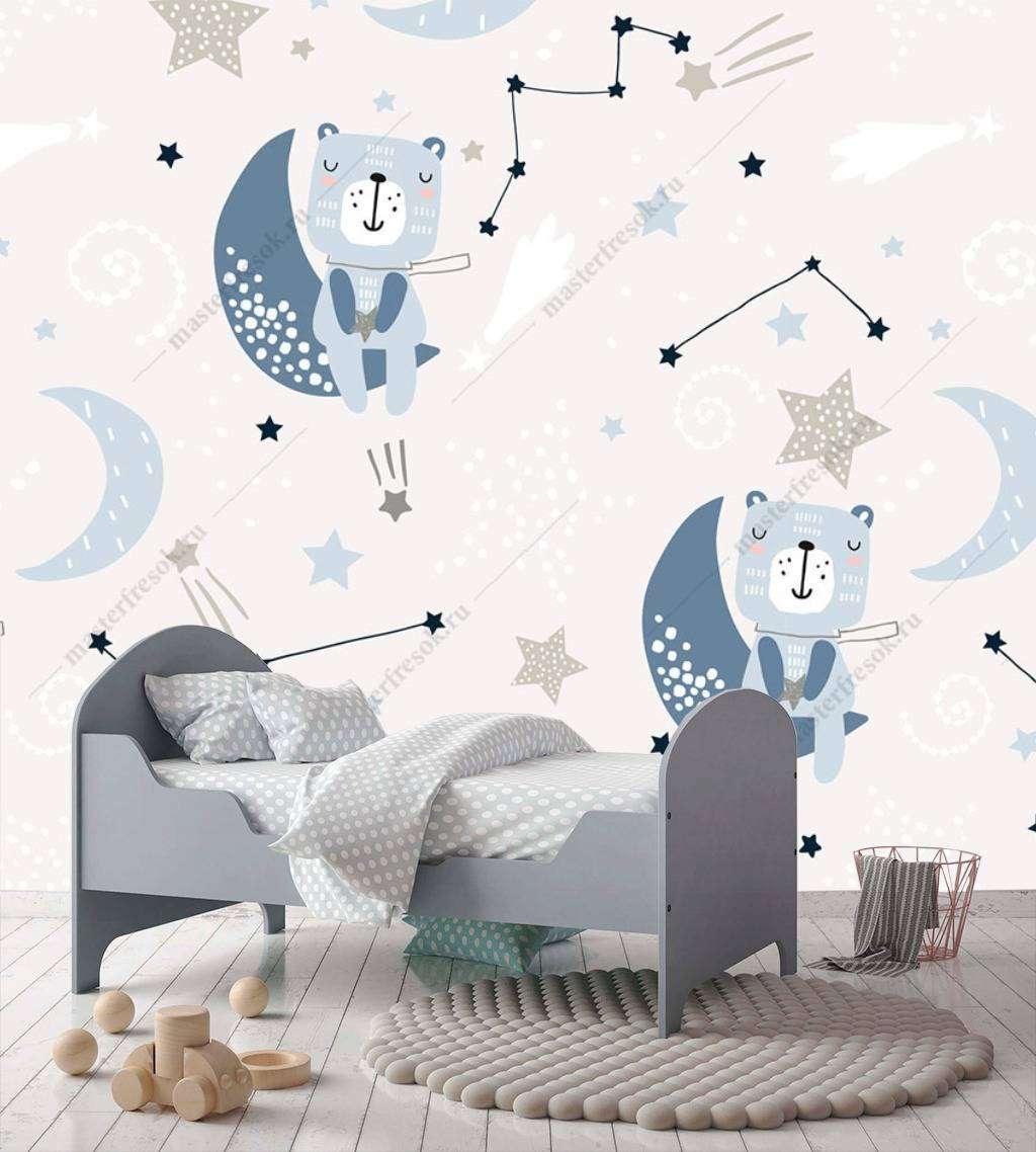 Фотообои Космос и мишки  12-753