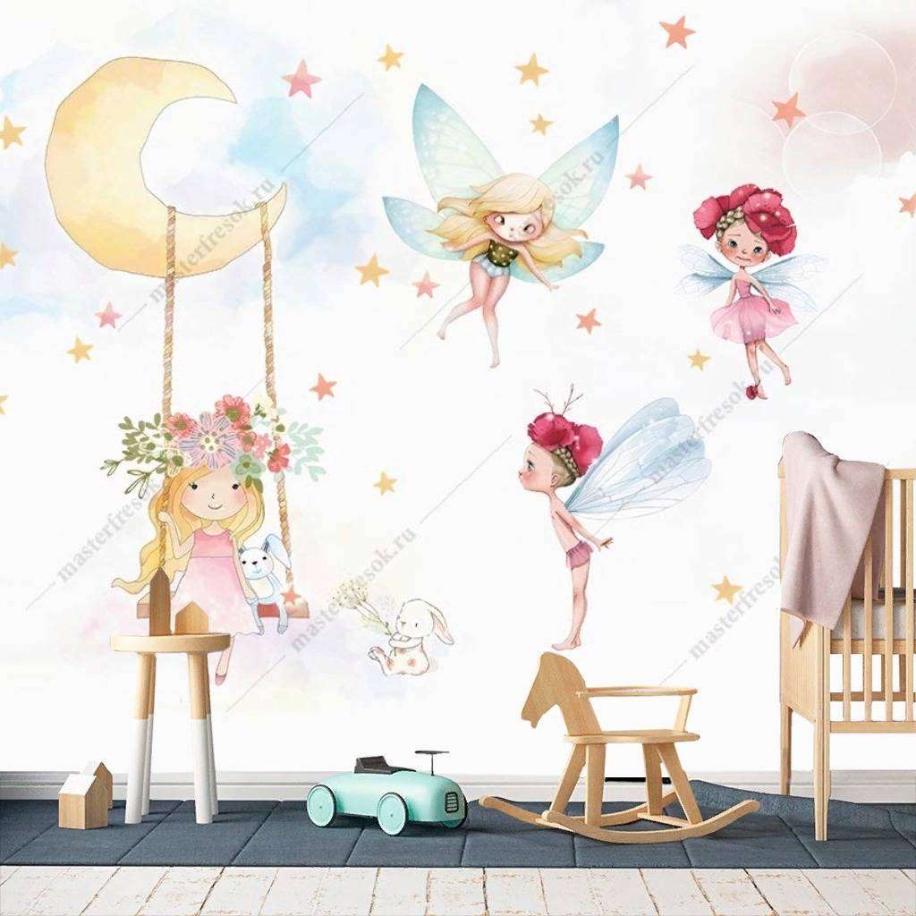 Фотообои в интерьере сказочные феи  14-093 фото