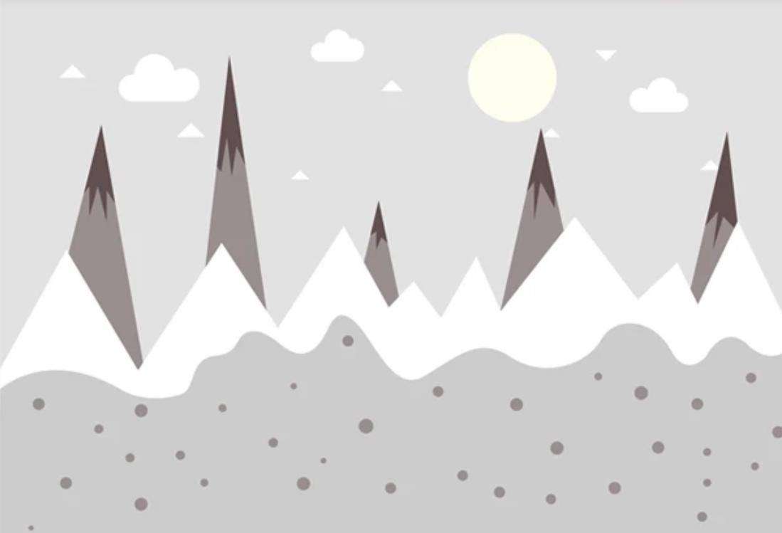 Фотообои в интерьере снежные пики  15-334 фото