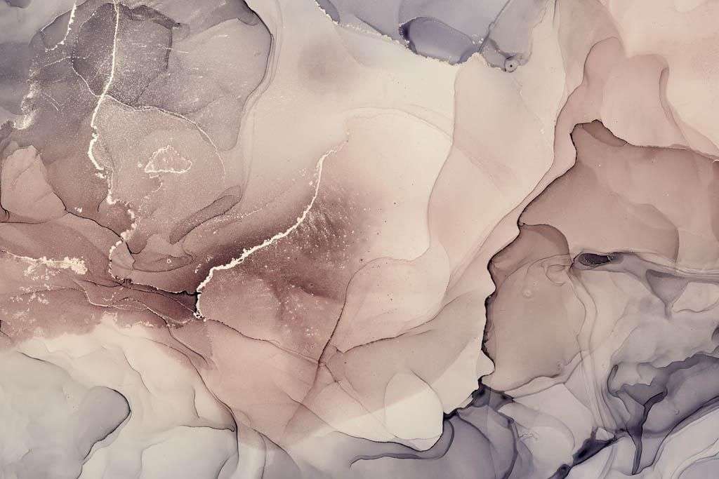 Фотообои в интерьере бледно-розовые чернила флюид  9-1386 фото