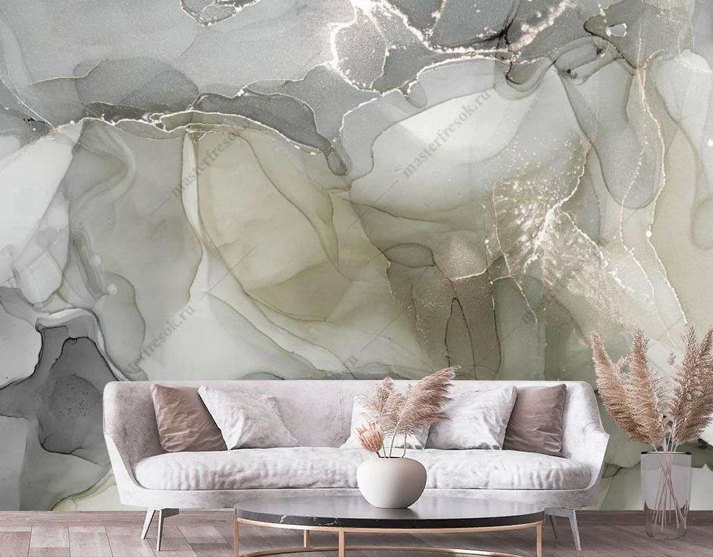 Фотообои в интерьере абстрактный флюид фон  9-1331 фото