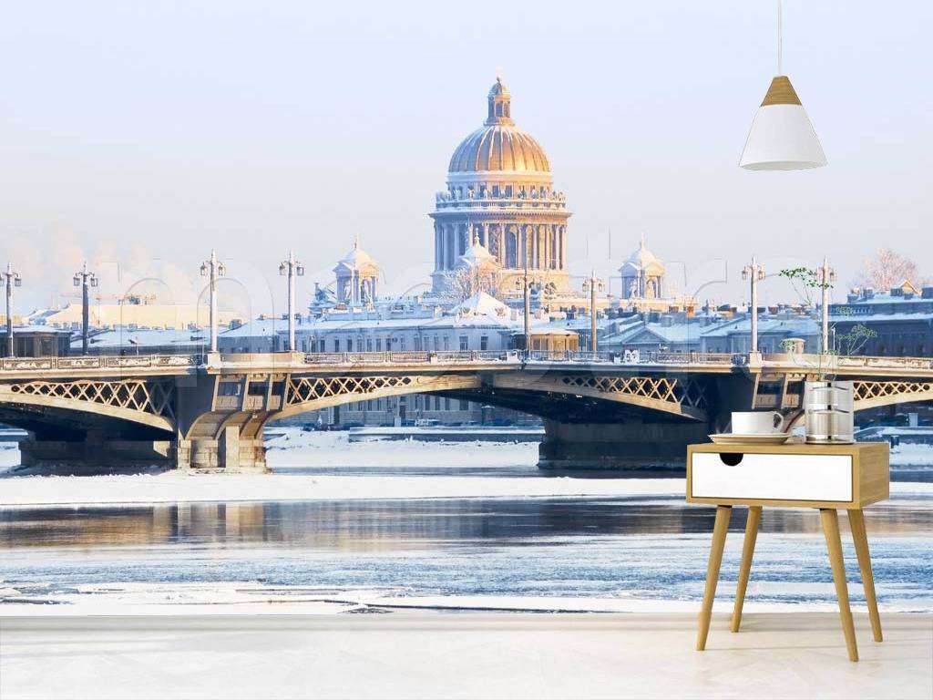 Фотообои в интерьере благовещенский мост  9-629 фото