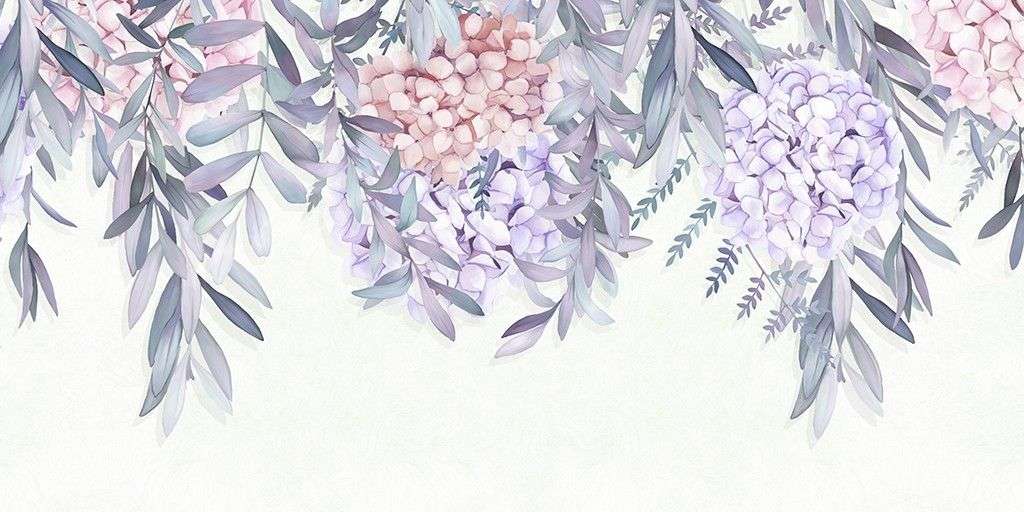 Фотообои в интерьере цветы сиреневые  9-1996 фото