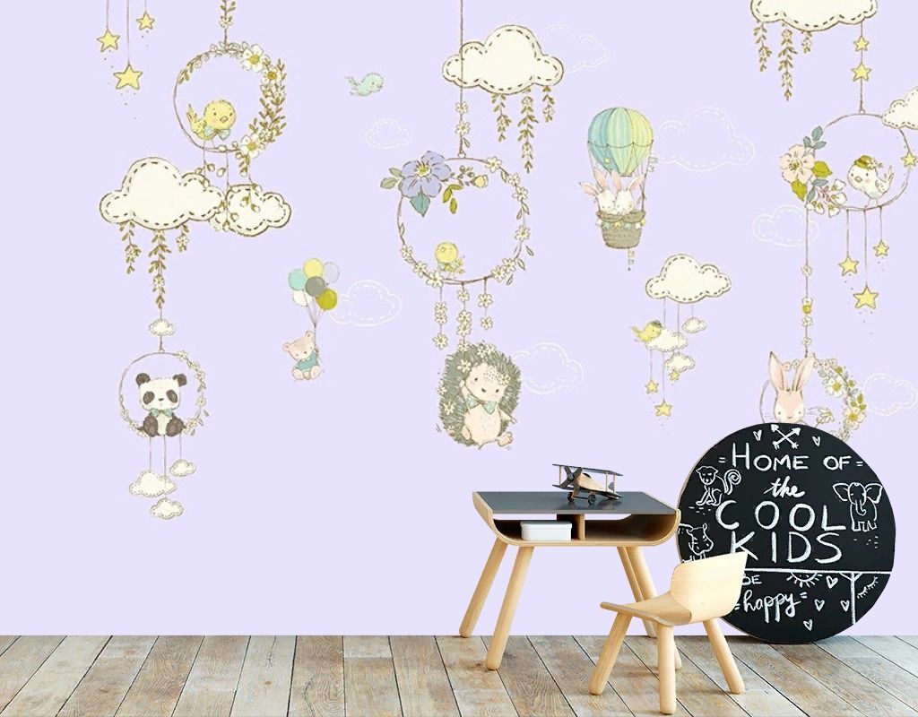 Фотообои детские. Животные и ловцы снов  12-1621