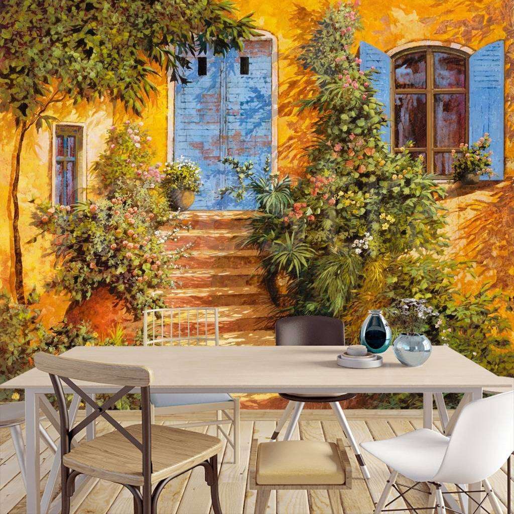 Фотообои в интерьере стена с зеленью  8-002 фото