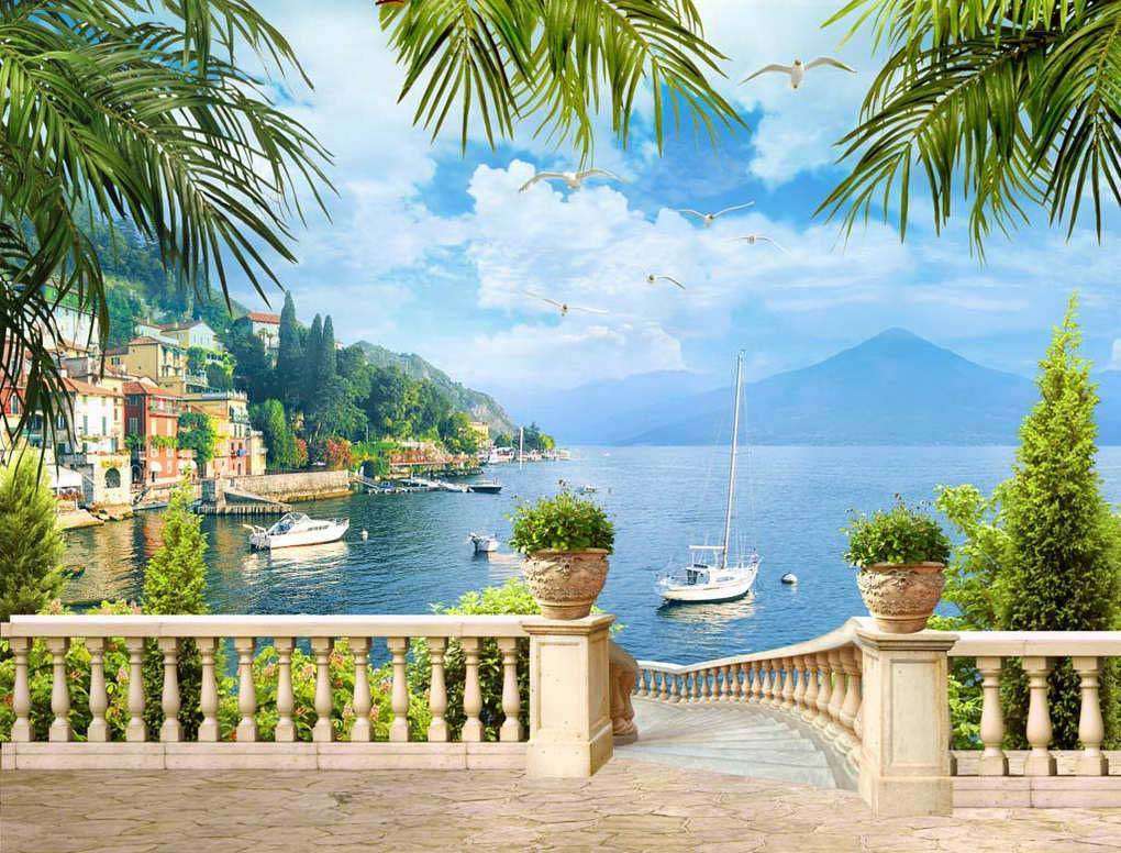 Фотообои в интерьере выход к морю  17-0011 фото