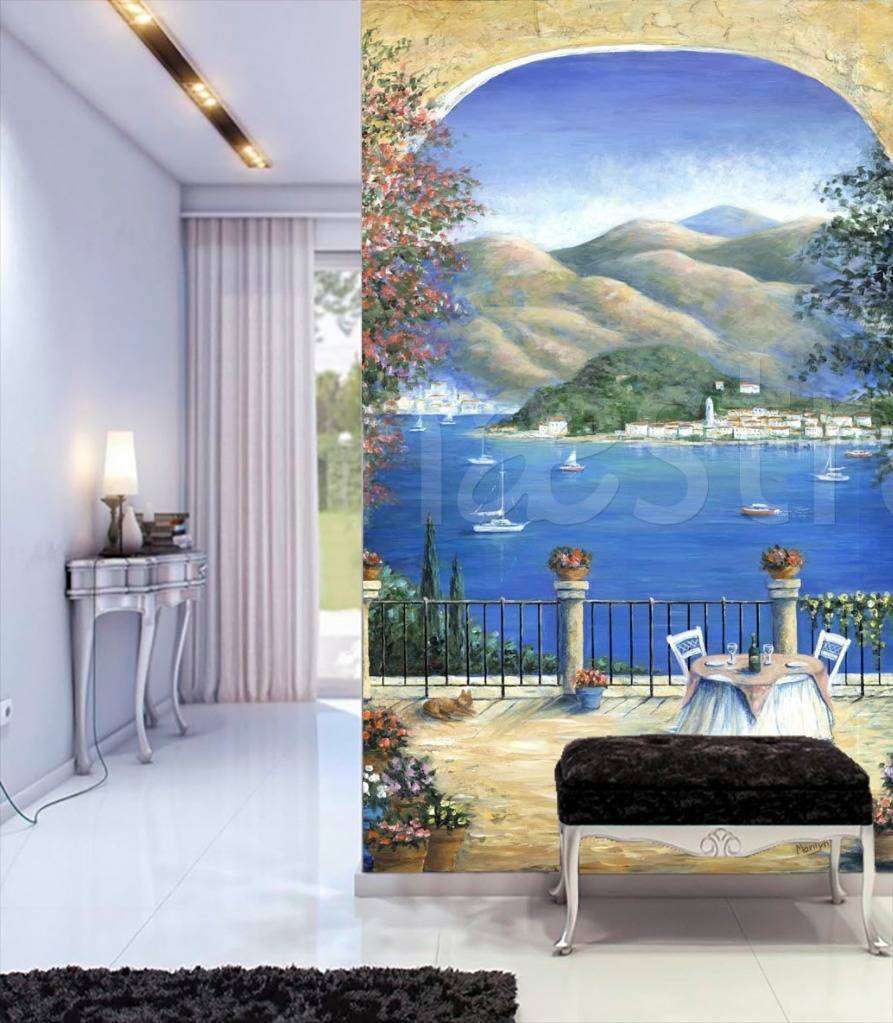 Фотообои Кафе с видом на море  8-037