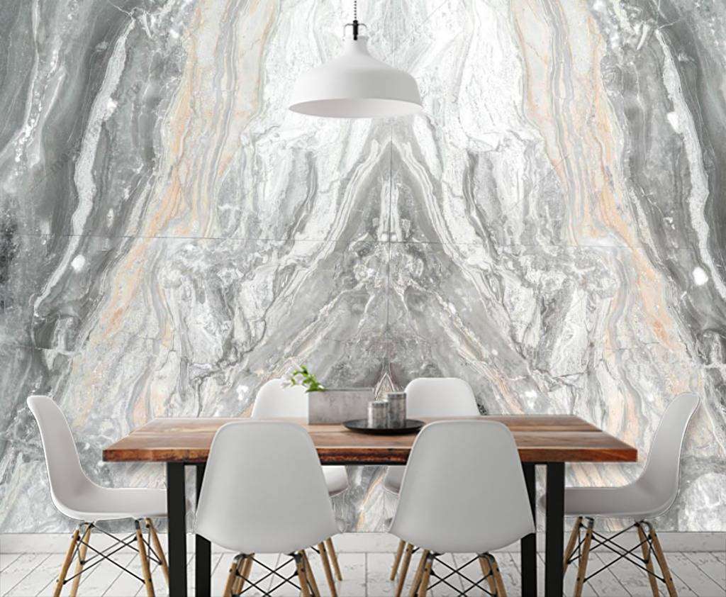 Фотообои в интерьере зеркальный мрамор  9-1087 фото