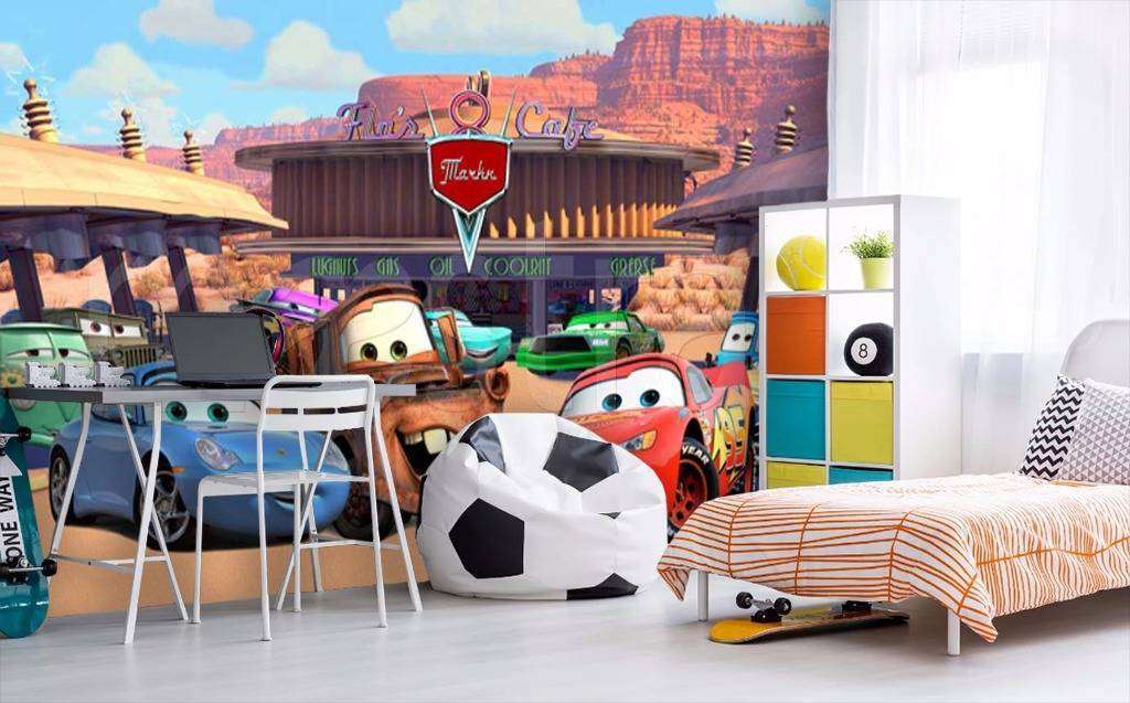 Фотообои в интерьере тачки перед соревнованиями  12-251 фото