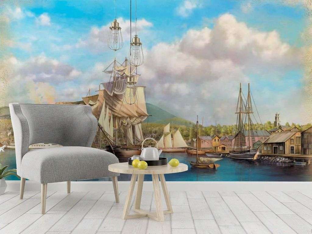 Фотообои в интерьере тихая гавань  17-2033 фото