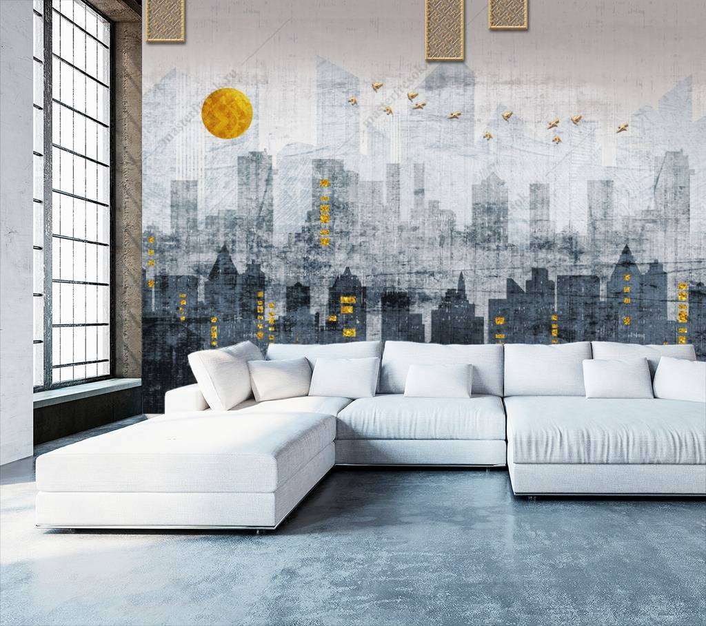 Фотообои Бесшовные обои на стену:  Город современный. Артикул: 10-686  