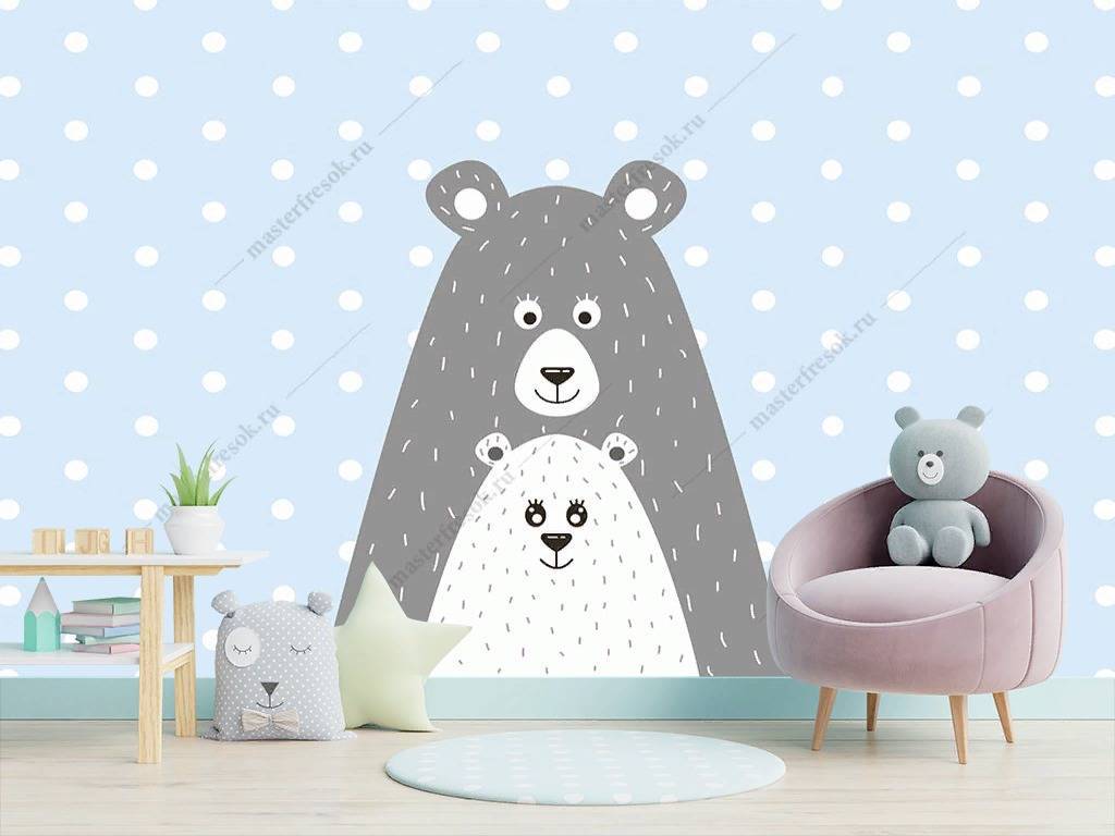 Фотообои Мишки вдвоем  12-892