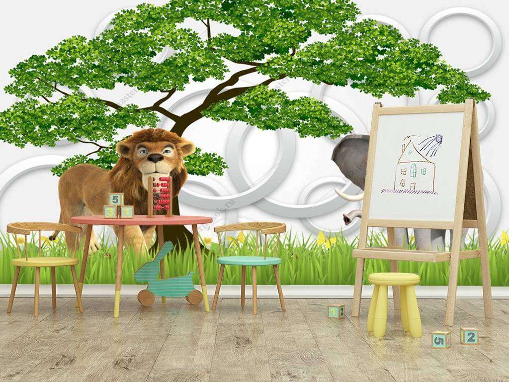 Фотообои в интерьере животные мадагаскара  12-952 фото