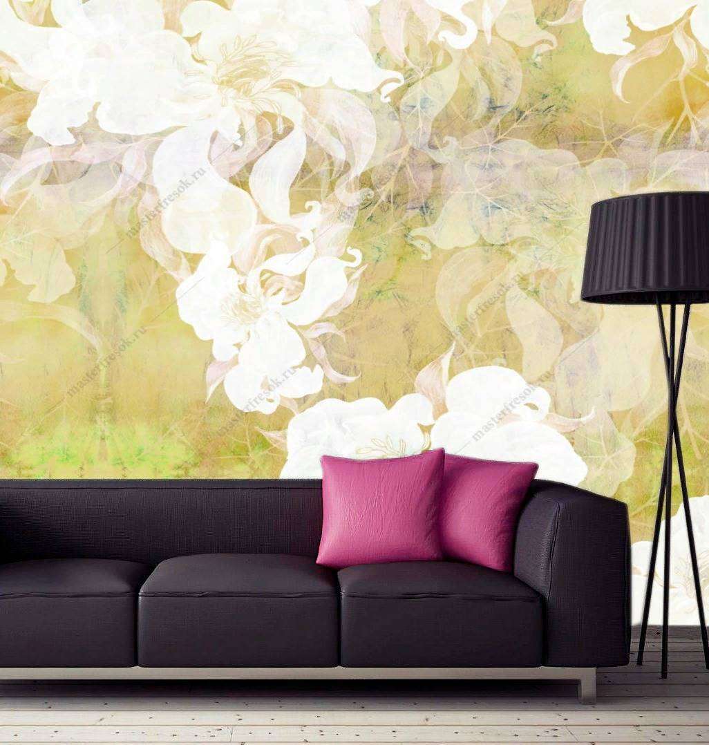 Фотообои в интерьере золотые розы  9-1177 фото