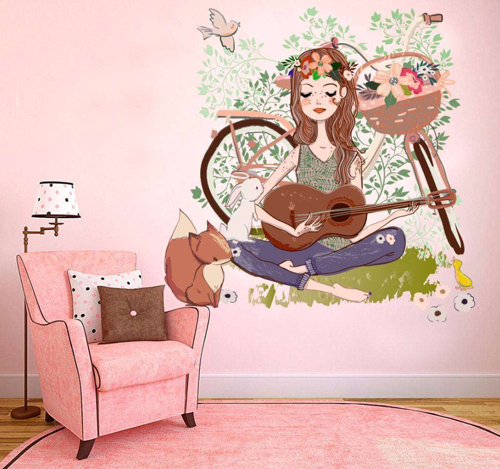 Фотообои Девушка в лесу  12-631