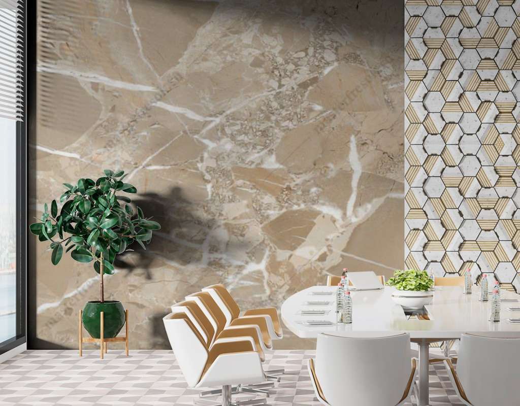 Фотообои Бесшовные обои на стену:  Бежевый мрамор. Артикул: 9-1522  