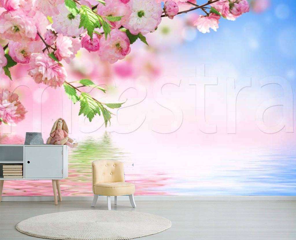 Фотообои Сакура над водой  10-029