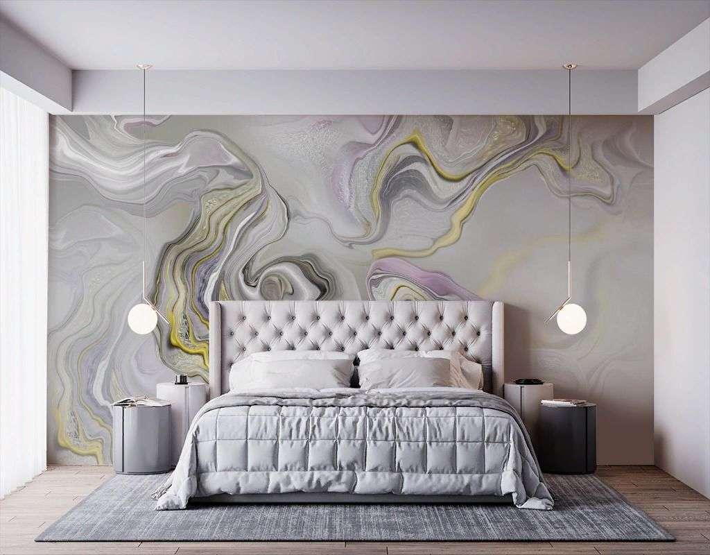 Фотообои в интерьере оникс серый  13-737 фото