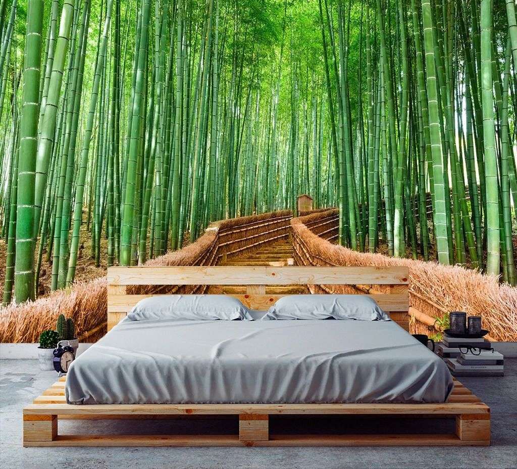 Фотообои в интерьере бамбуковая аллея  9-1762 фото