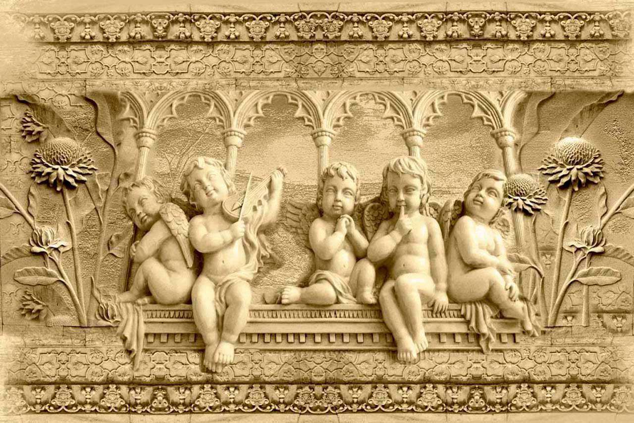 Фотообои в интерьере ангелочки  5-132 фото