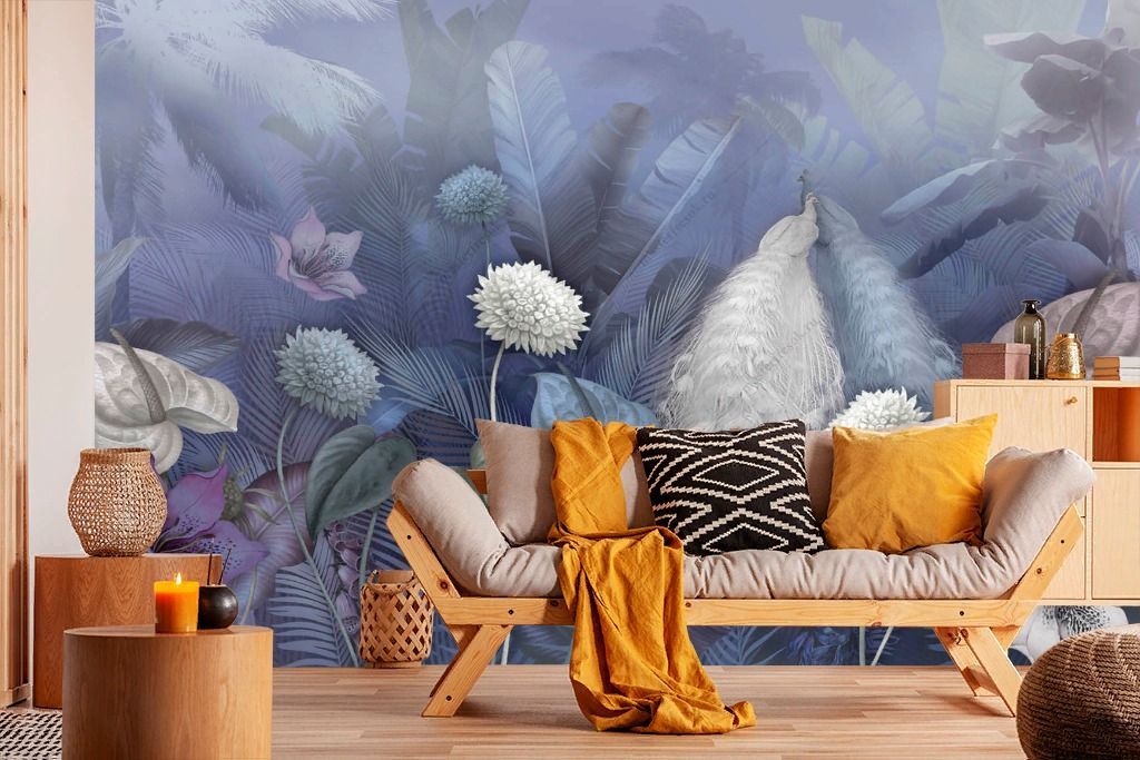 Фотообои Павлин в цветах  13-345