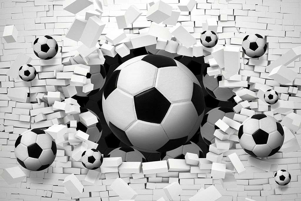 Фотообои в интерьере фтбольный стиль 3d  10-986 фото