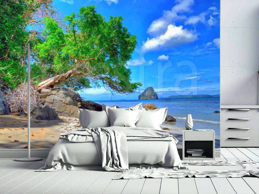 Фотообои в интерьере пустынный берег  4-348 фото