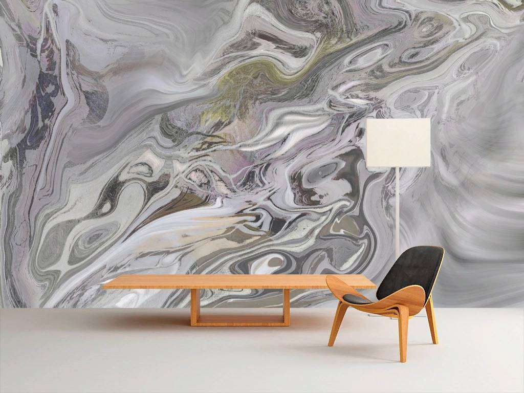 Фотообои в интерьере фиолетовый флюид  13-304 фото