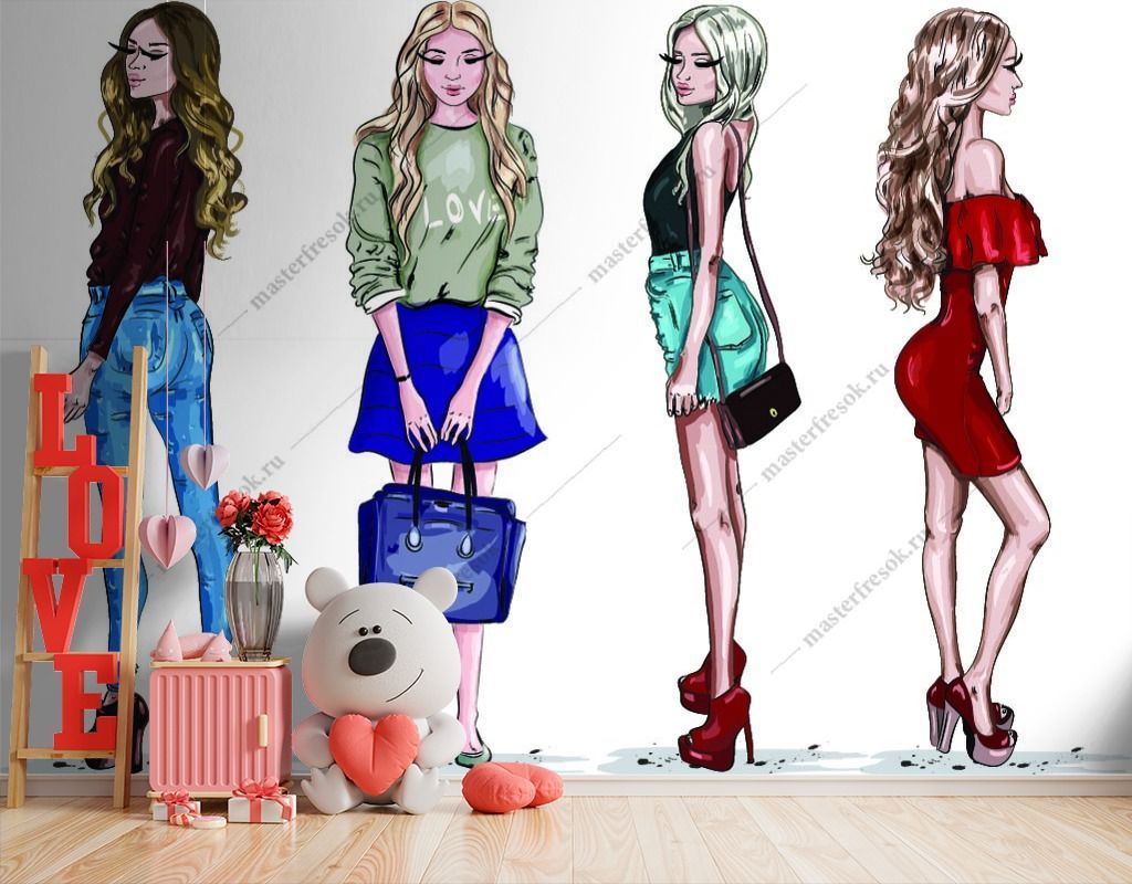 Фотообои Девушки с обложки  12-1384