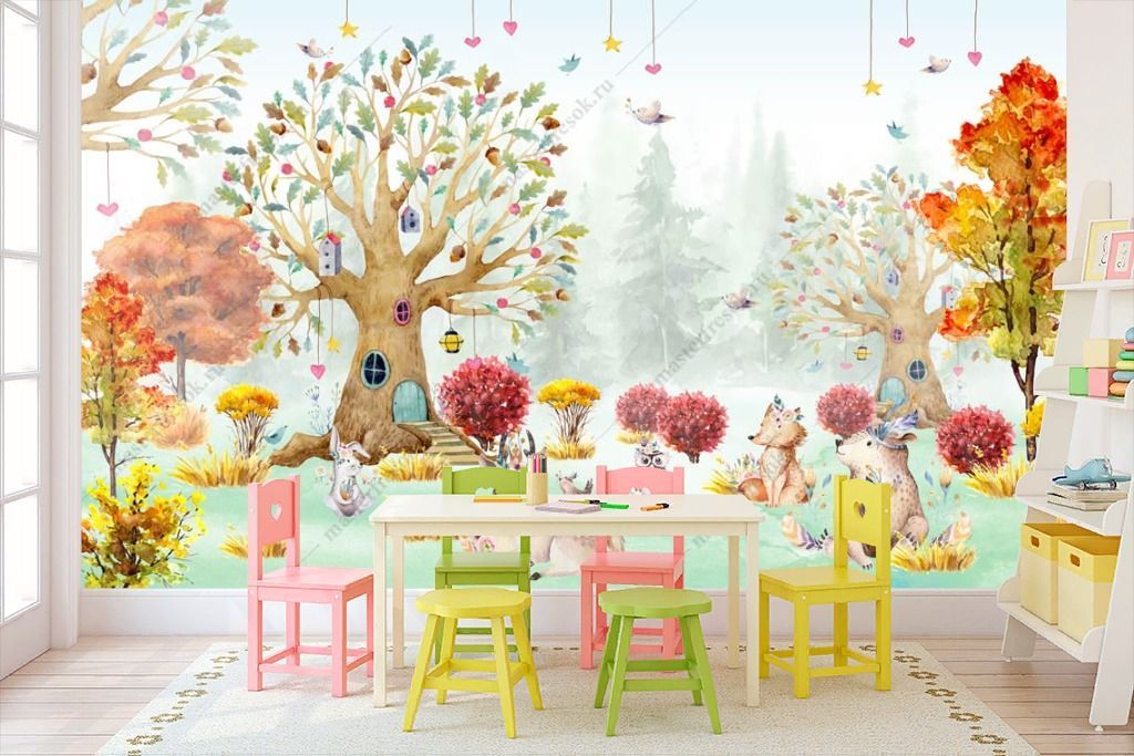 Фотообои Красочный лес  14-255