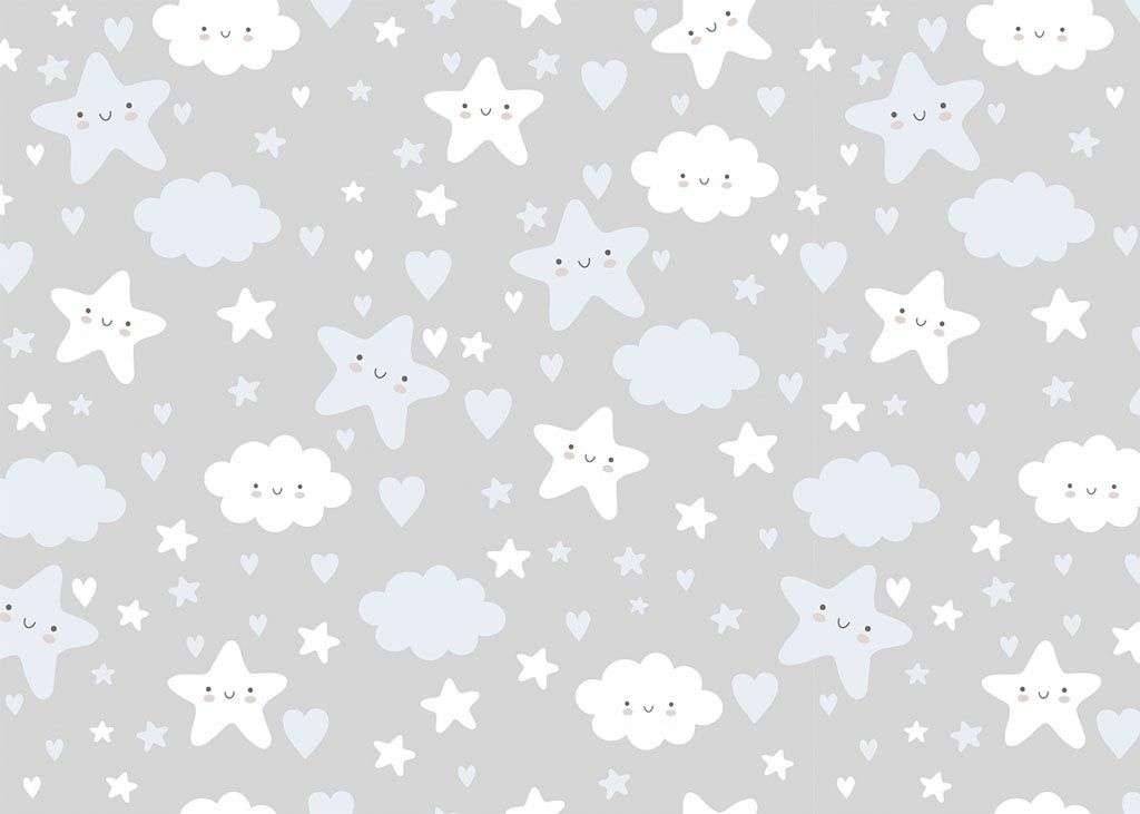 Фотообои в интерьере облака и звезды  12-763 фото