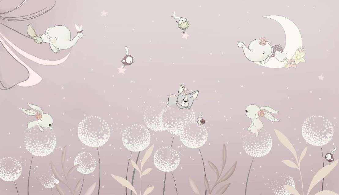 Фотообои в интерьере одуванчики в детскую  14-530 фото