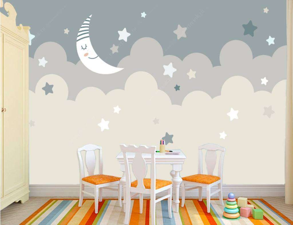 Фотообои в интерьере кучевые облака  12-618 фото