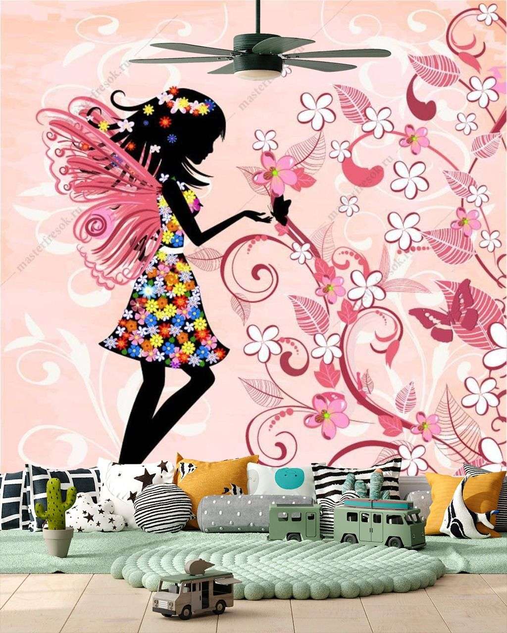 Фотообои в интерьере фея бабочка  12-1252 фото